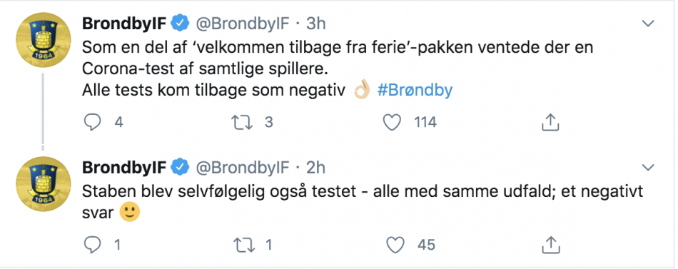 Brøndby tweet